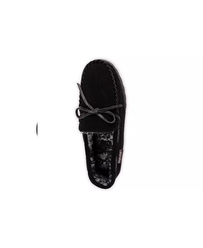 Мужские мокасины-тапочки Paul Printed из берберской замши MUK LUKS, черный — фото 4