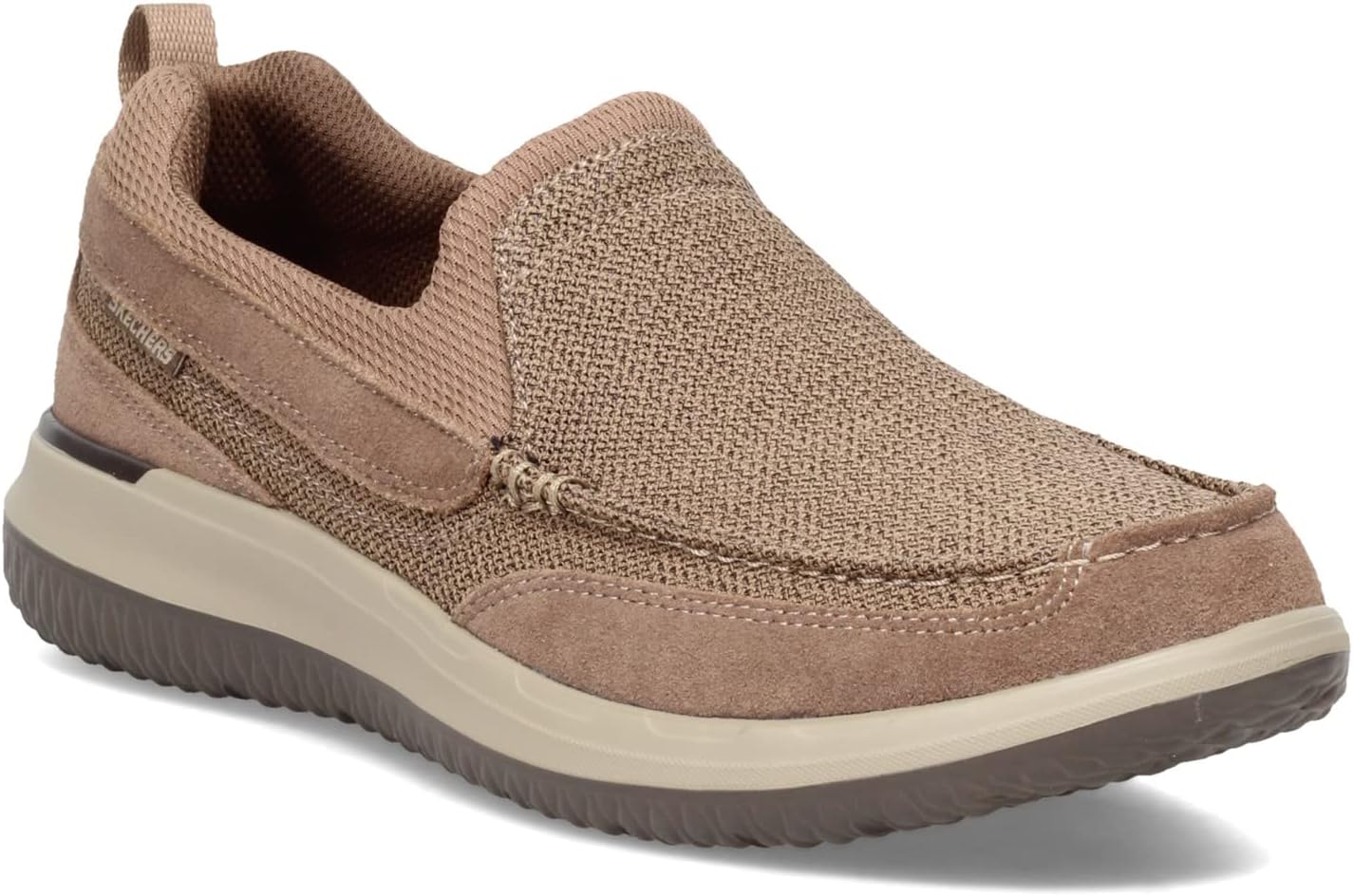 Мокасины Skechers Del Array для мужчин, без шнурков, Ltbr — фото 2