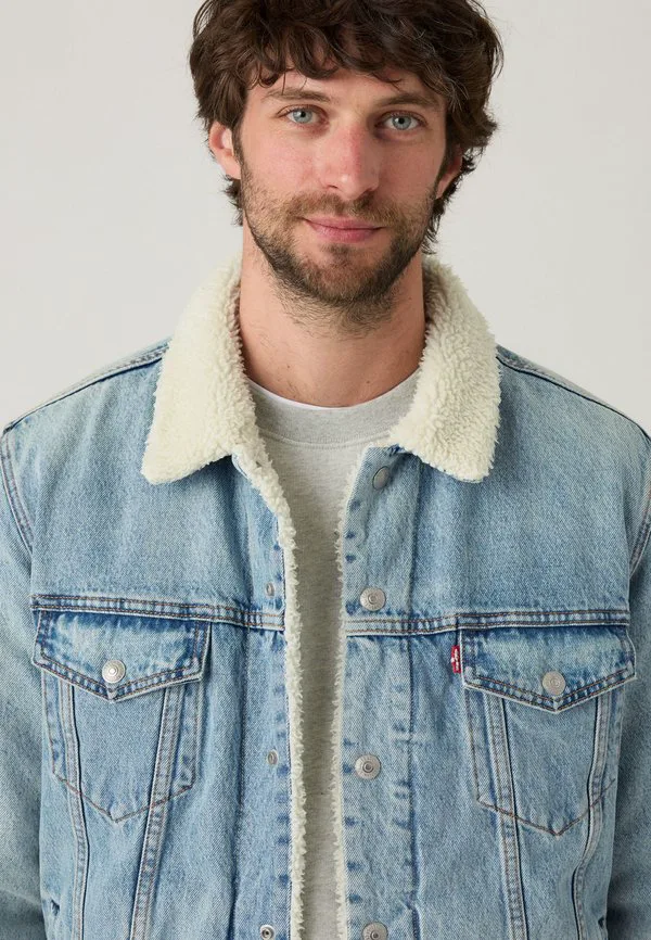 Джинсовая куртка дальнобойщика Levi'S, Kentucky Blue Sherpa — фото 4