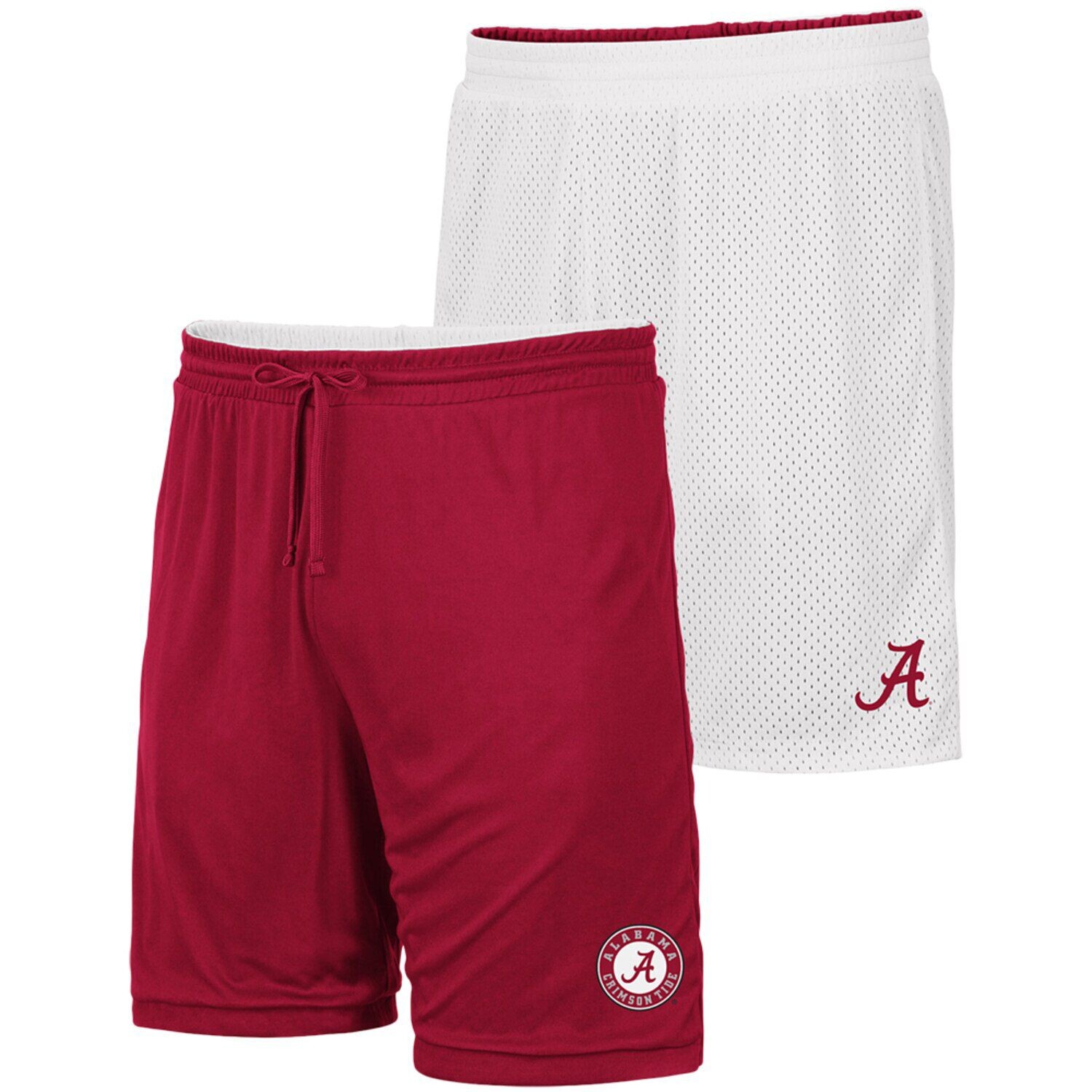 

Мужские двусторонние шорты Colosseum White/Crimson Alabama Crimson Tide Wiggum