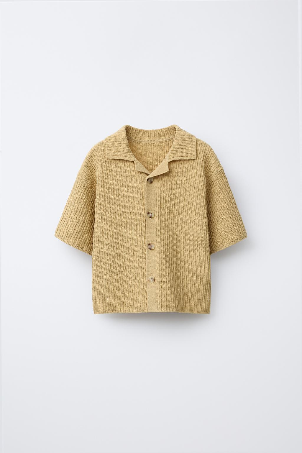 

Вязаная рубашка ZARA, цвет Ochre