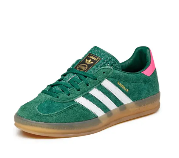 Кроссовки (WMNS) Adidas Gazelle Indoor, зеленый — фото 3