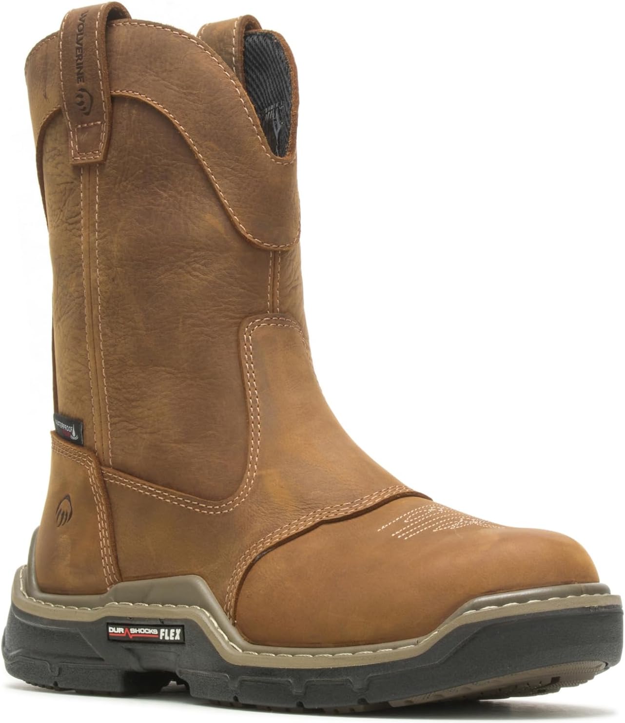 Мужские вездеходные сапоги Wolverine Raider DuraShocks Western CarbonMax Wellington, коричневый — фото 2