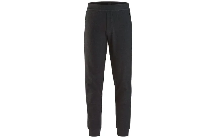 Эмблема вязаные спортивные штаны мужские Arcteryx, Black Gray/Black Heather
