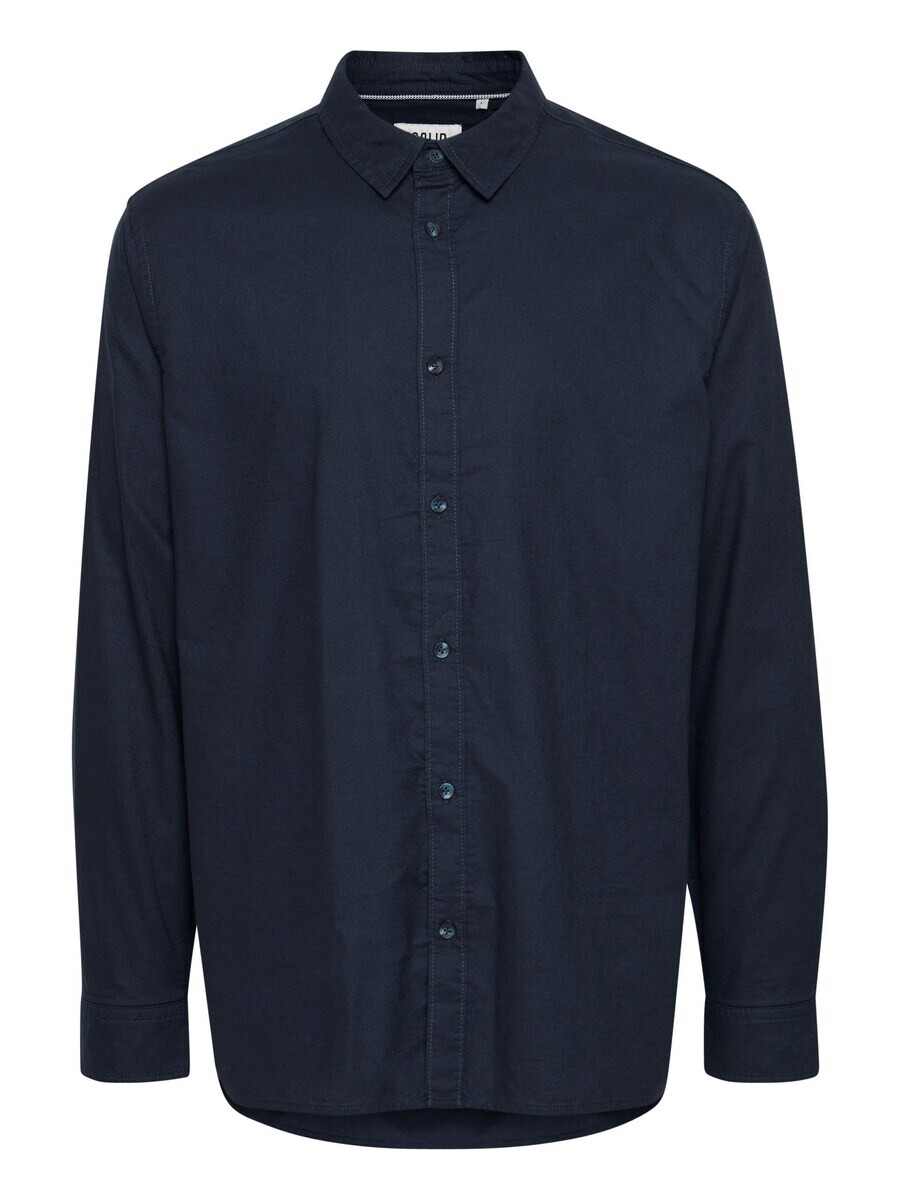 

Повседневная рубашка !Solid Regular fit Button Up Shirt DANLADI, темно-синий