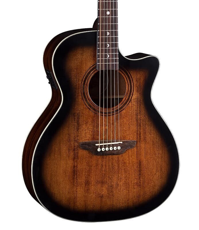 

Акустическая гитара Luna Art Vintage Acoustic Electric Grand Auditorium Guitar. CAW