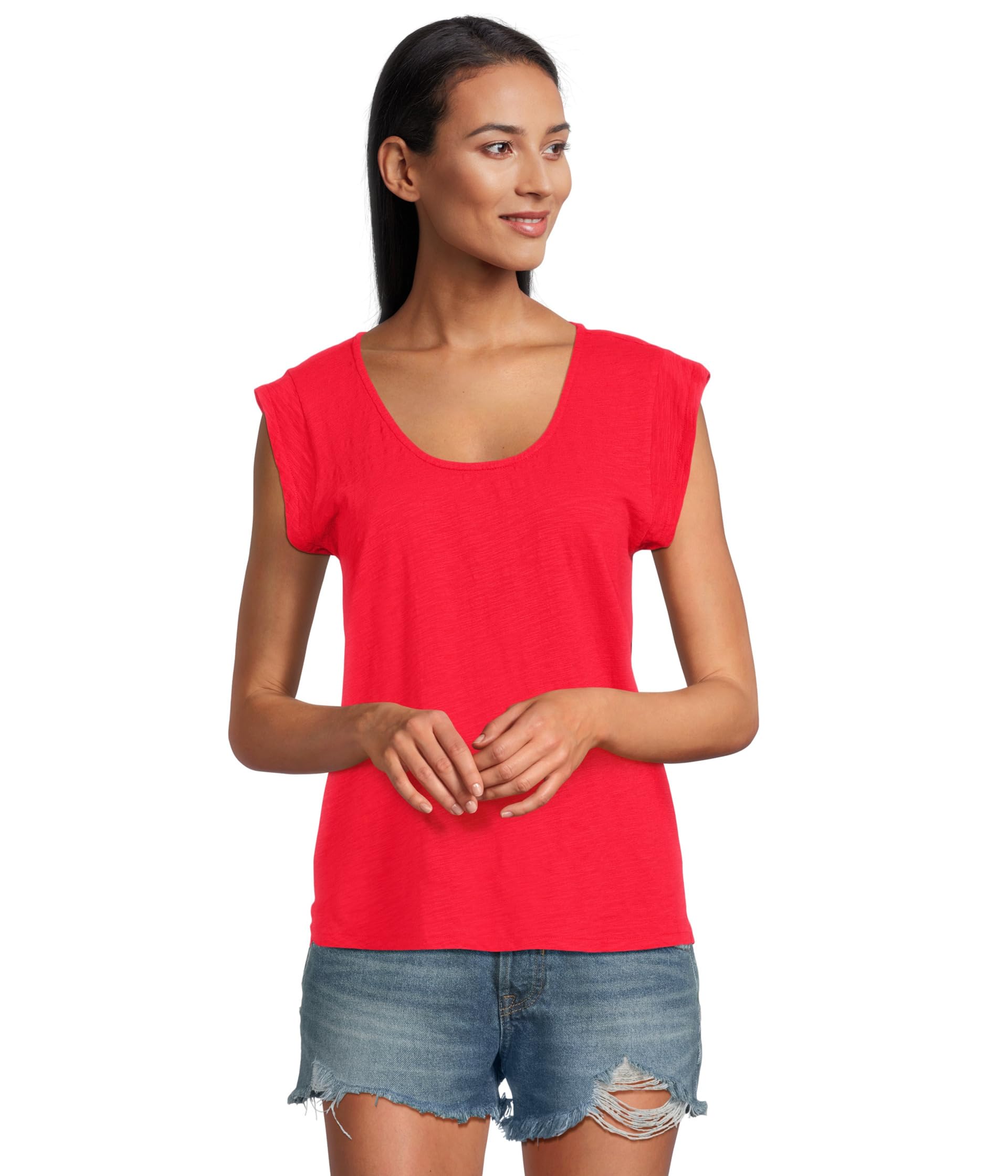 

Футболка Mod-o-doc Cap Sleeve Scoop Neck Tee, Rich Apple