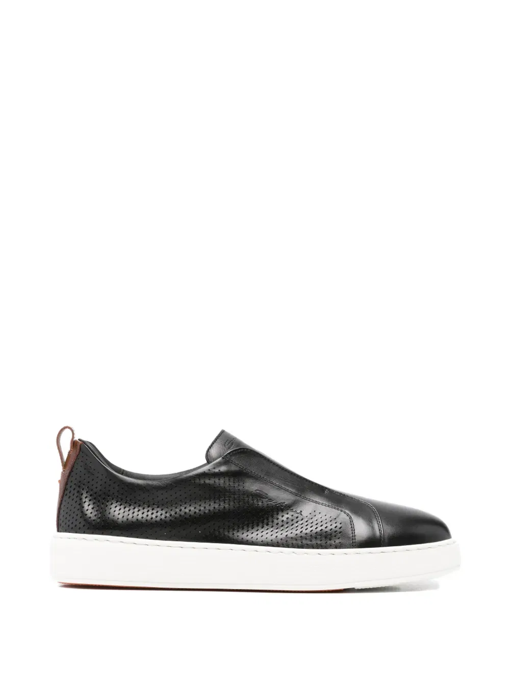 Перфорированные кроссовки Santoni, черный