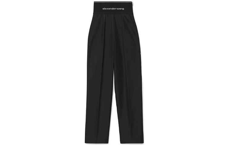 Повседневные брюки осенние женские черные Alexander Wang — фото 2
