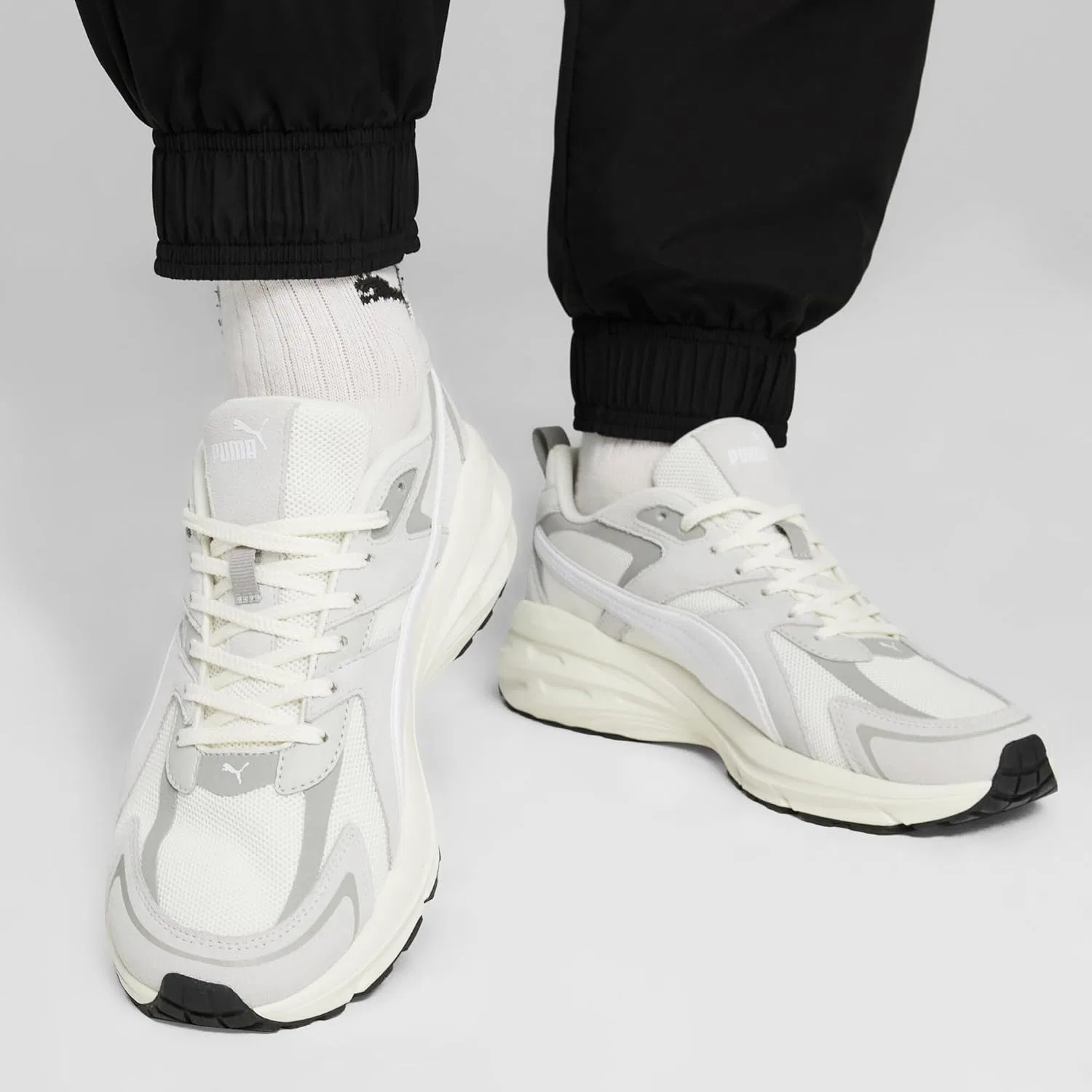 Кроссовки PUMA Unisex Hypnotic LS, Warm White Puma White Glacial Gray — фото 2