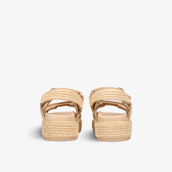 Сандалии Millo из рафии с двойными ремешками на плоской подошве Steve Madden, бежевый — фото 4