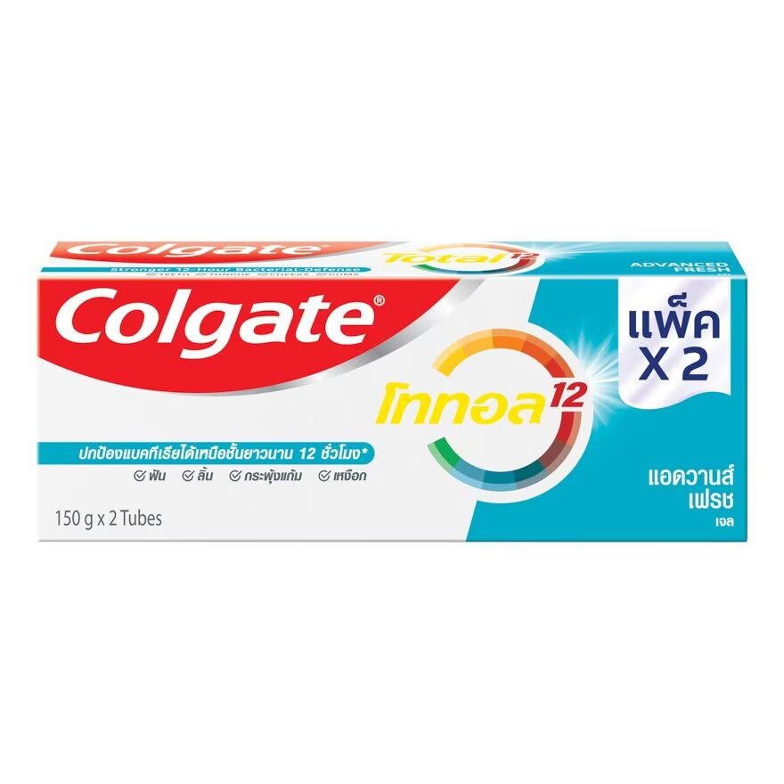 

Colgate Зубная паста Total Advance Fresh (гель) 150 г. Твин, Red, White