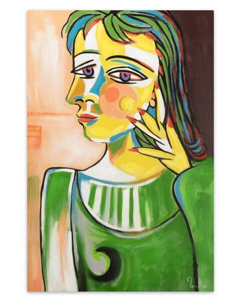 

Акриловая картина ручной работы KUNSTLOFT Unantastbare Anmut цвет grün/multicolor
