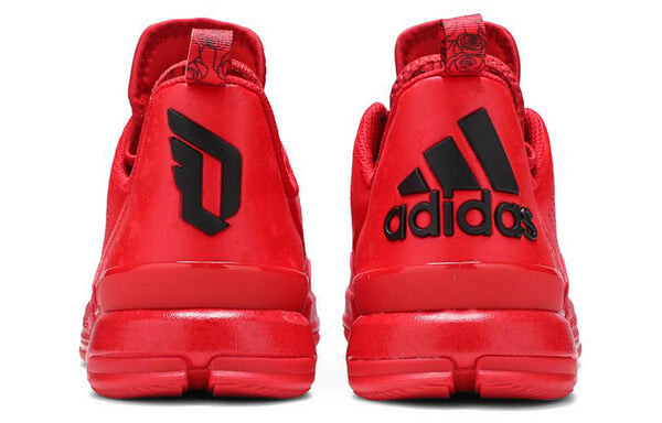 Кроссовки д лиллард 1 Adidas, алый — фото 4