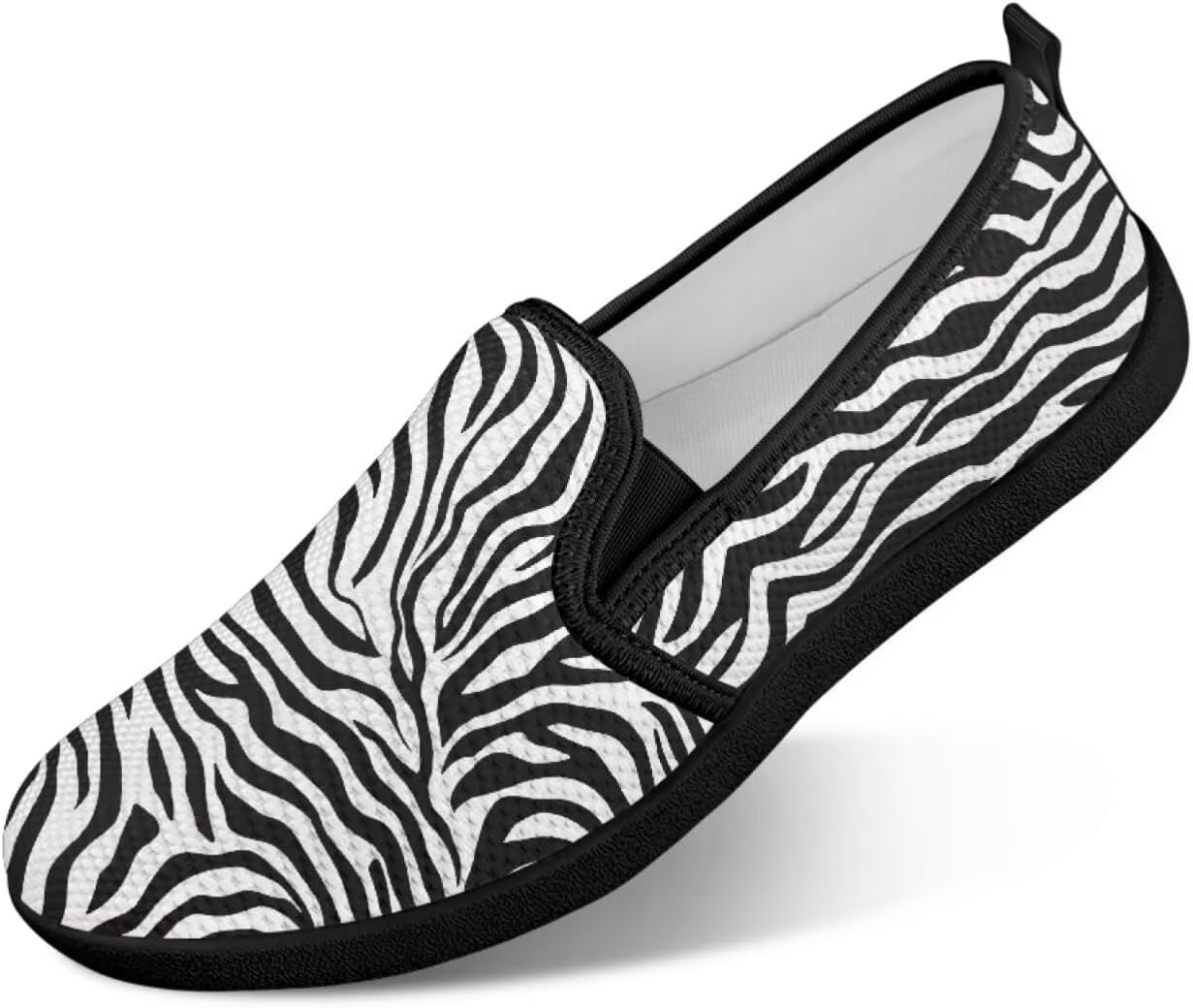

Мужские лоферы без шнурков, удобные повседневные туфли, дышащие сетчатые кроссовки для ходьбы, плоская подошва без перепада, для тренажерного зала, размеры 4-9 Twousenru, Classic Zebra Strips