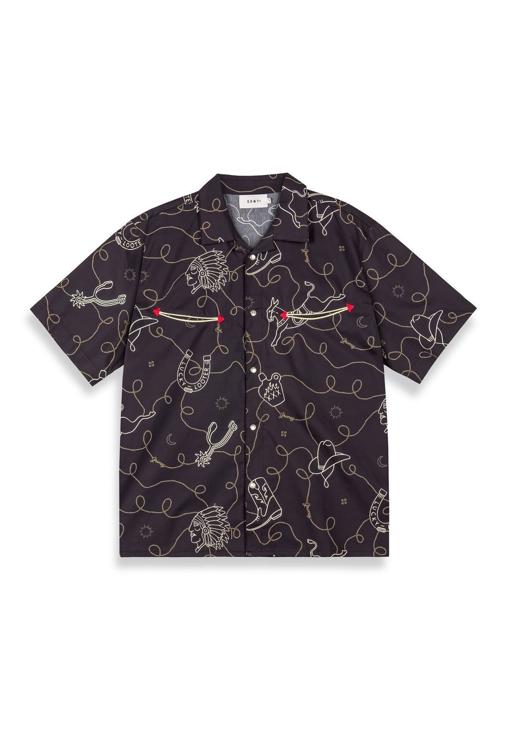 

Рубашка LONE HAND BUTTON UP Grimey, черный