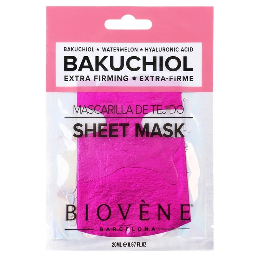 

Biovene, Bakuchiol Extra-Firming, тканевая маска с бакучиолом и гиалуроновой кислотой, 20 мл