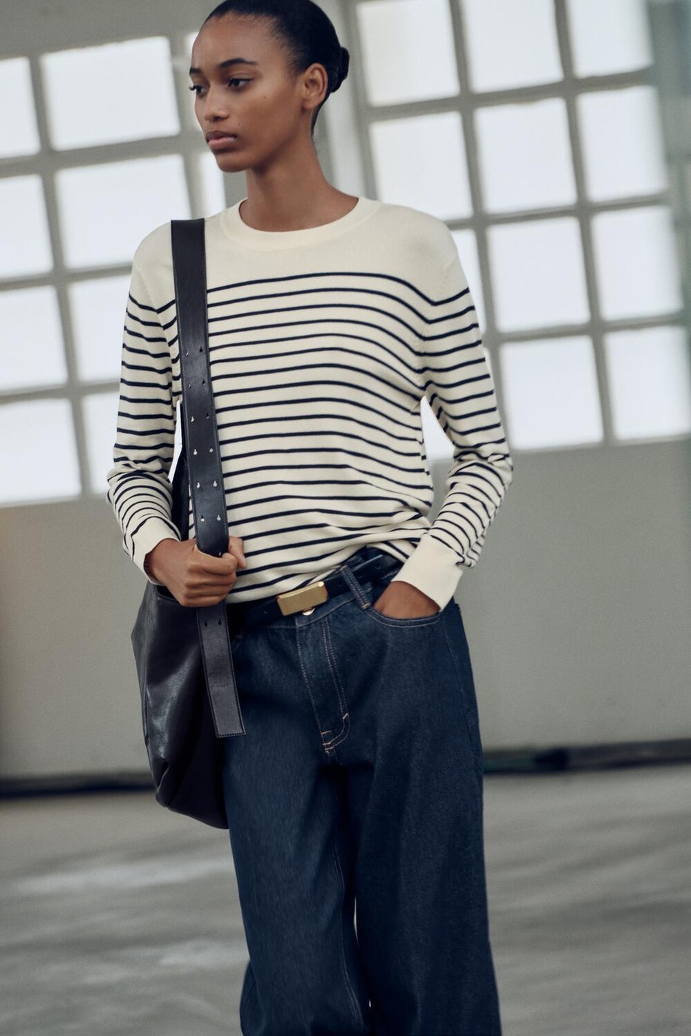 

Базовый вязаный свитер ZARA, цвет stripes