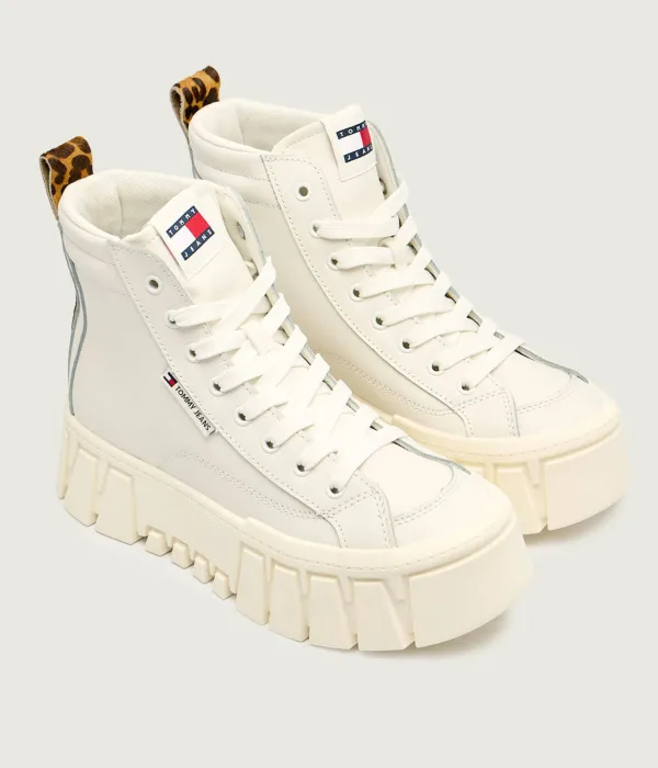 Кожаные кроссовки Tommy Jeans, белый — фото 3