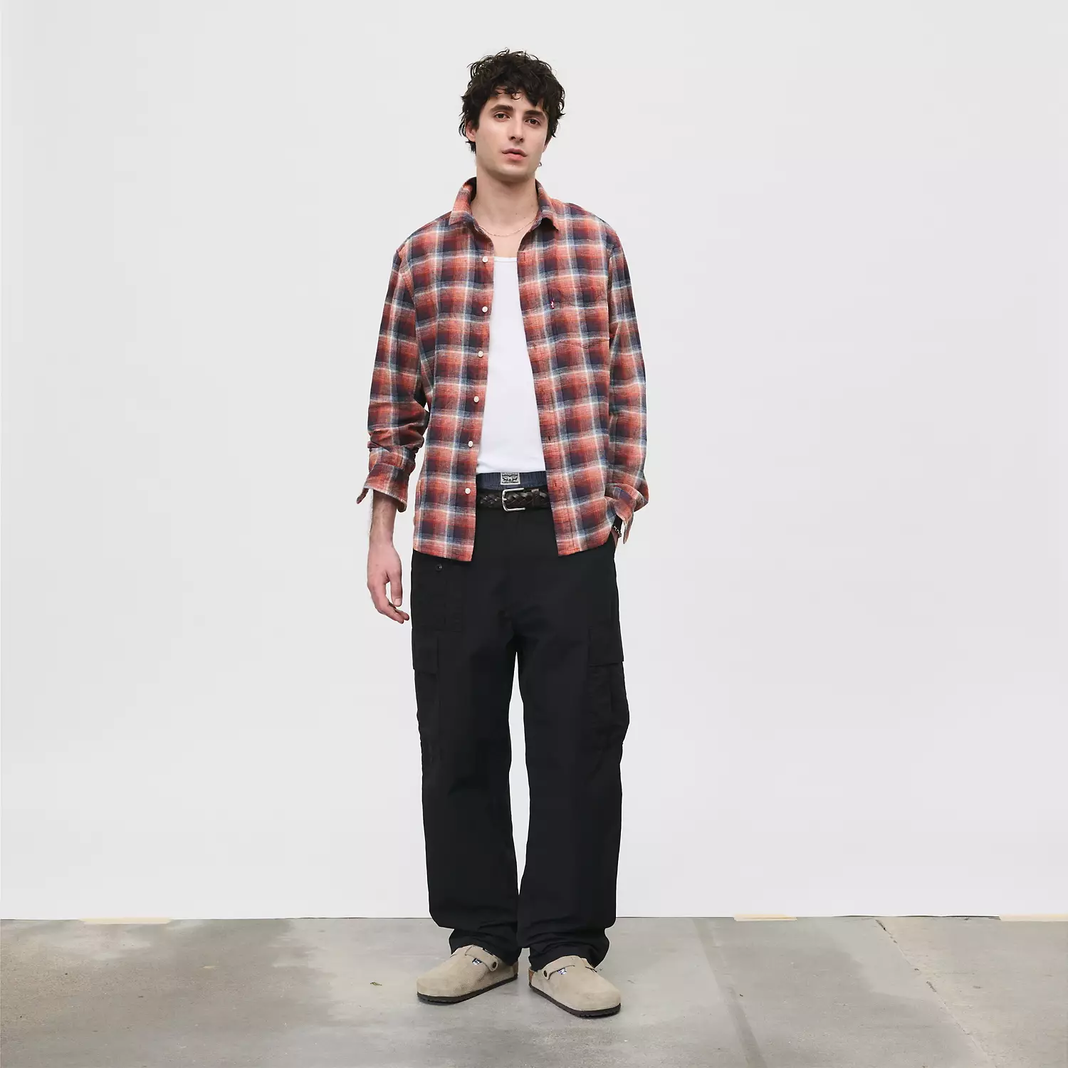 

Рубашка Sunset One Pocket Cotton Linen Standard Fit Levi's, цвет Nolan Plaid Dress Blues - Multi-Color