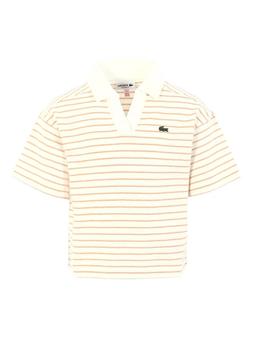 

Полосатая рубашка-поло с короткими рукавами Lacoste Kids, нейтральный