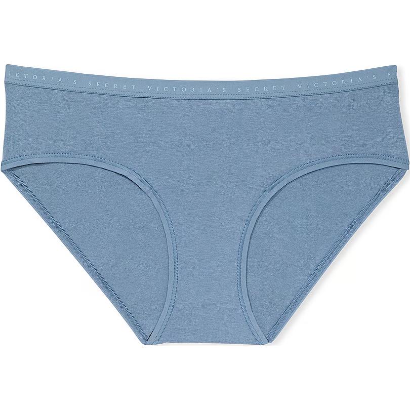 

Victoria's Secret Трусики-трусы-хипхуггеры из эластичного хлопка/джинсовые трусы с выцветшим эффектом, женские, 1 упаковка, синие