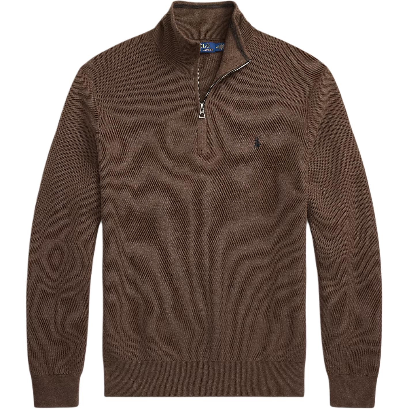

Свитер-пуловер с молнией на четверть Polo Ralph Lauren, nutmeg коричневый