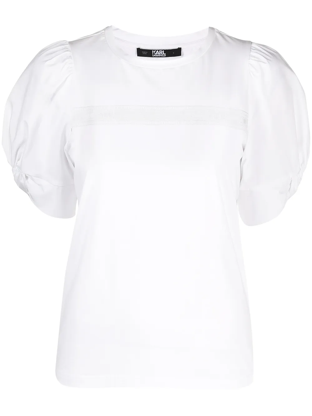 

Футболка с пышными рукавами Karl Lagerfeld, белый