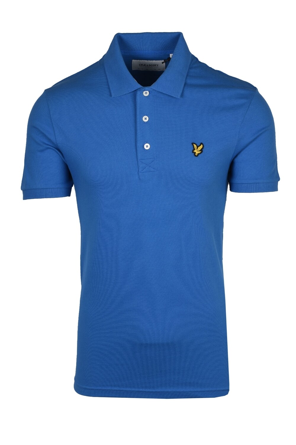 

Весенняя однотонная рубашка-поло Lyle & Scott, синий