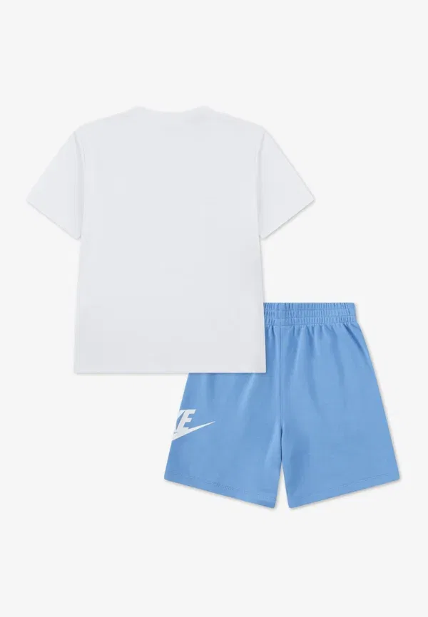 Футболка и шорты Nike Sportswear Club, университетский синий — фото 2