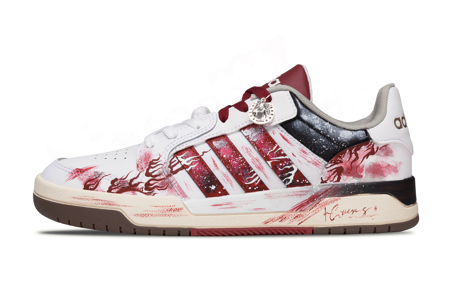 

Adidas Neo Enrap Riding The Flame - износостойкие низкие скейтбордные кроссовки унисекс, белый с красным