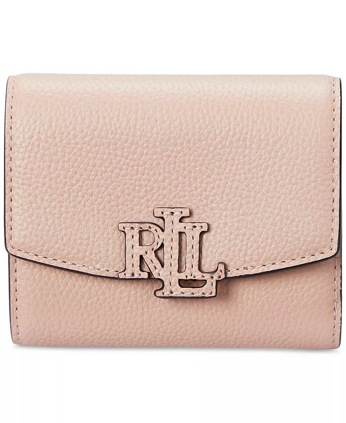 

Маленький клапанный кошелек Cameryn из шагреневой кожи Lauren Ralph Lauren, розовый