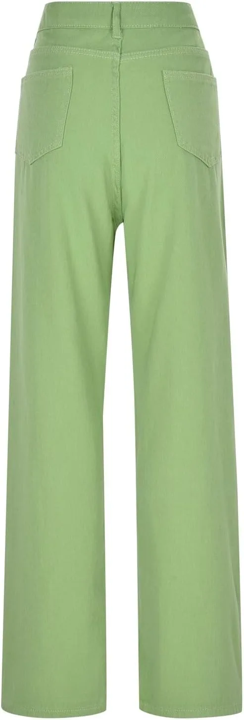 Джинсы женские Street Trendy цветные свободные Casual — фото 4
