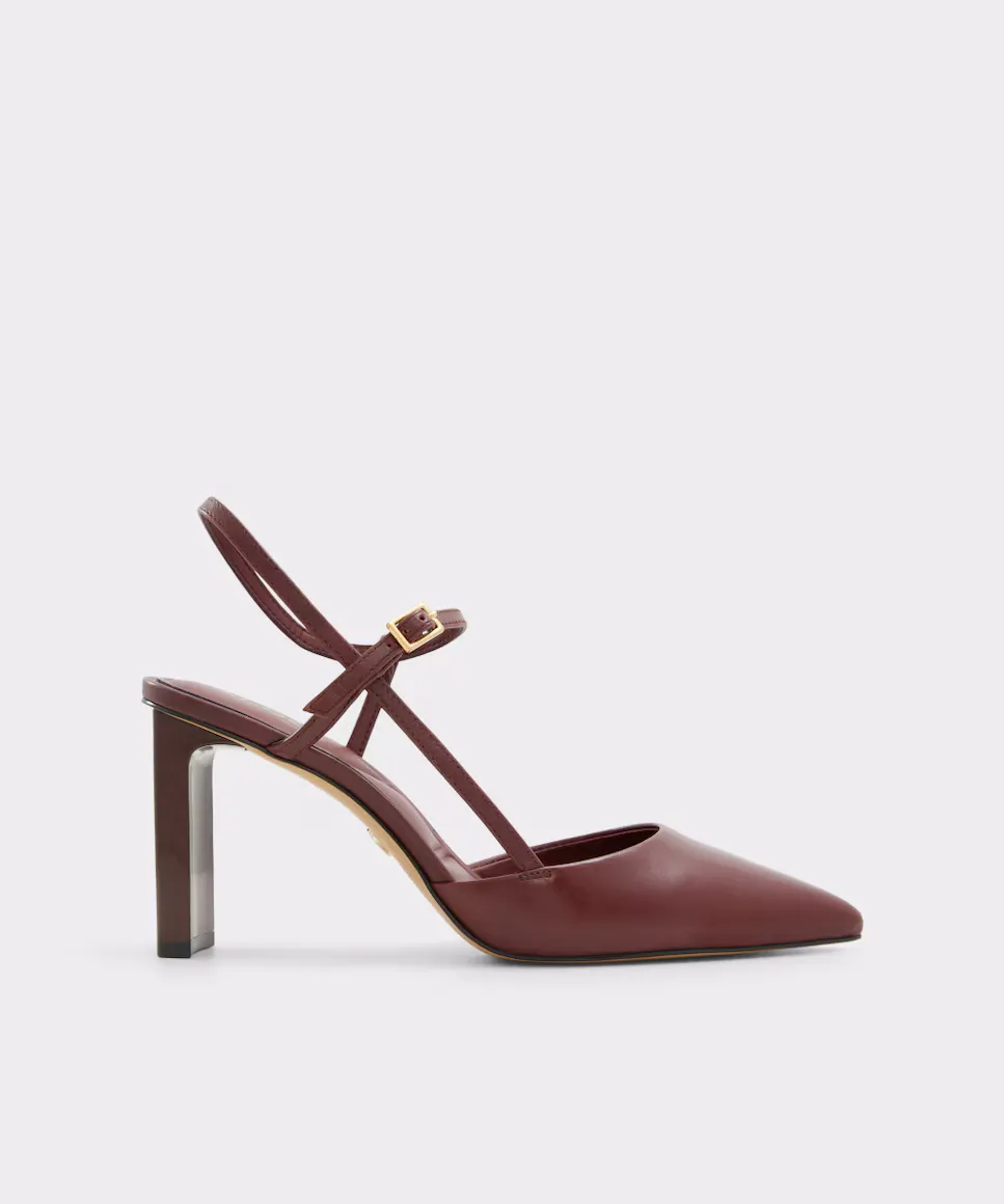 

Женские кожаные туфли с острым носком Aldo, бордовый