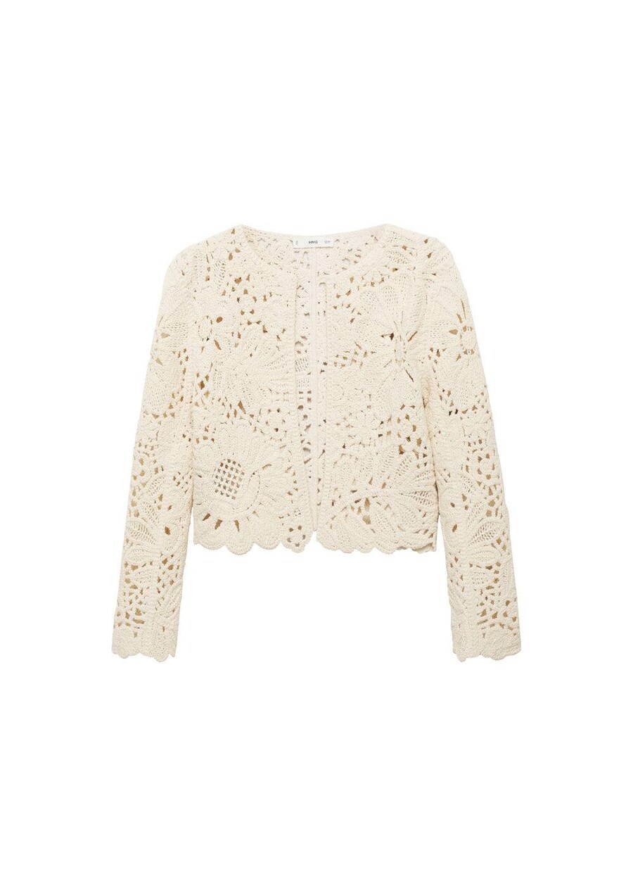 

Вязаный кардиган MANGO Isabel, Nude