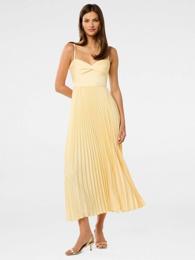 

Плиссированное миди-платье Chloe Forever New, Soft Yellow