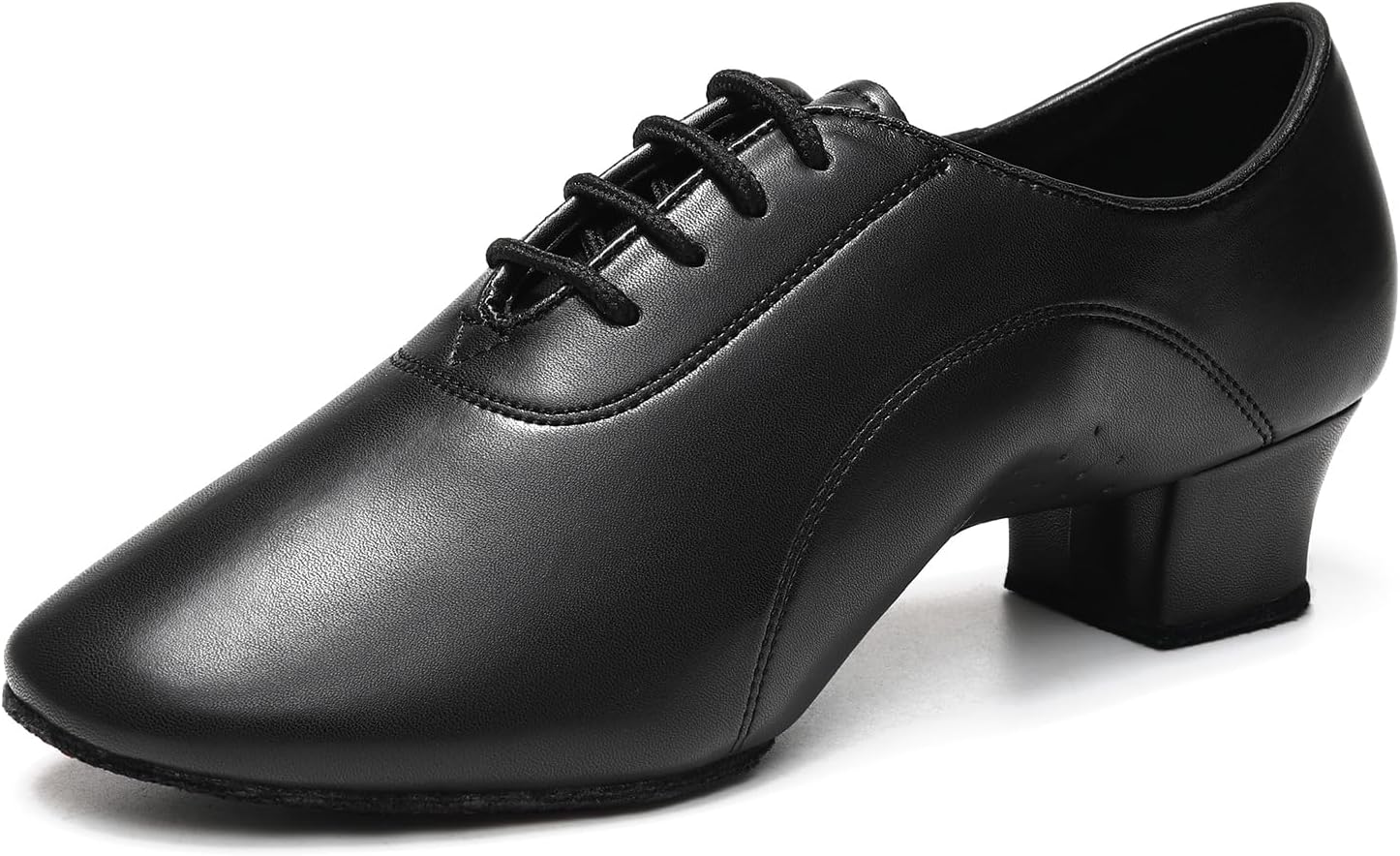 

Детские туфли для латиноамериканских танцев (для мальчиков и подростков), кожаные туфли на шнуровке для бальных танцев, танго, сальсы, выступлений и тренировок (модель Z-238) Hroyl, черный