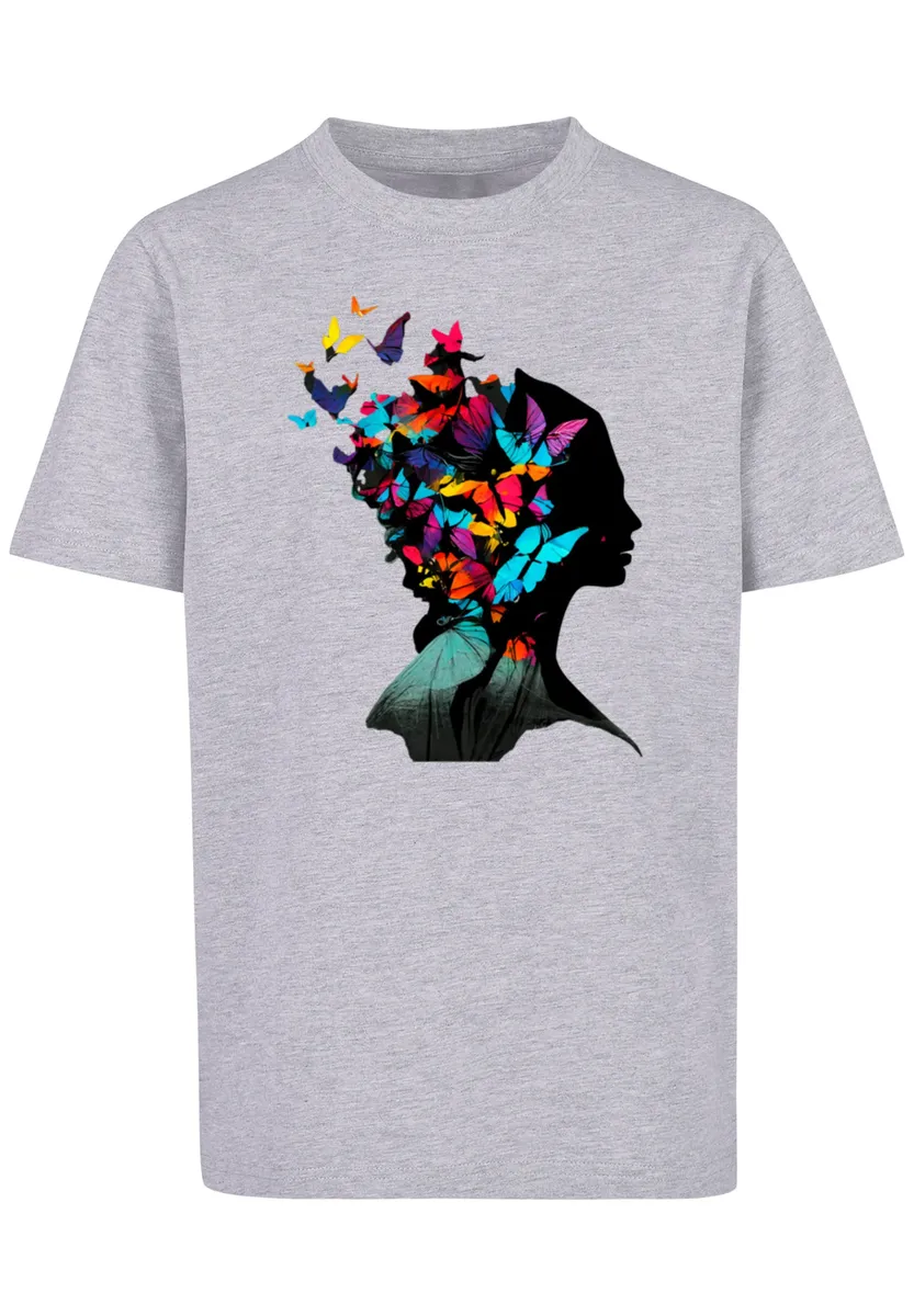 

F4NT4STIC Футболка "Butterfly Silhouette TEE UNISEX", принт, серый