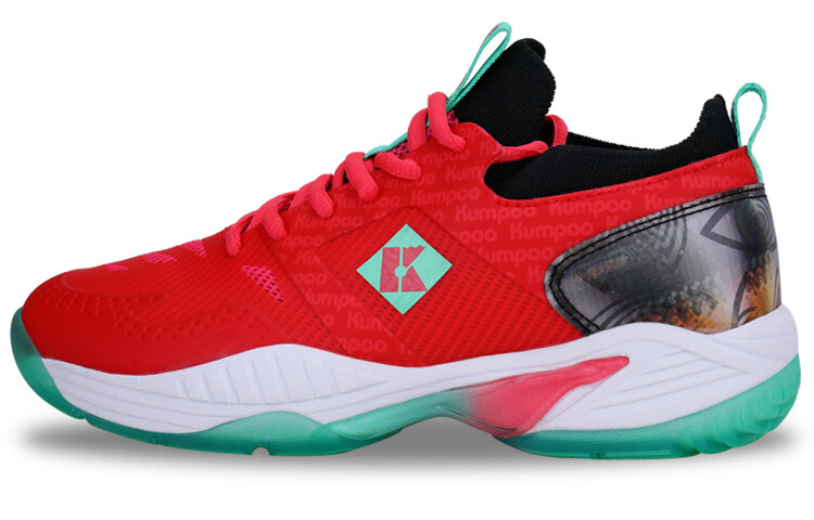 

Кроссовки KUMPOO Badminton Shoes Unisex Low-top Red, красный