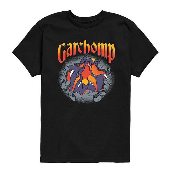 

Футболка с принтом Pokémon Garchomp Rocks для мальчиков 8-20 Licensed Character, Black