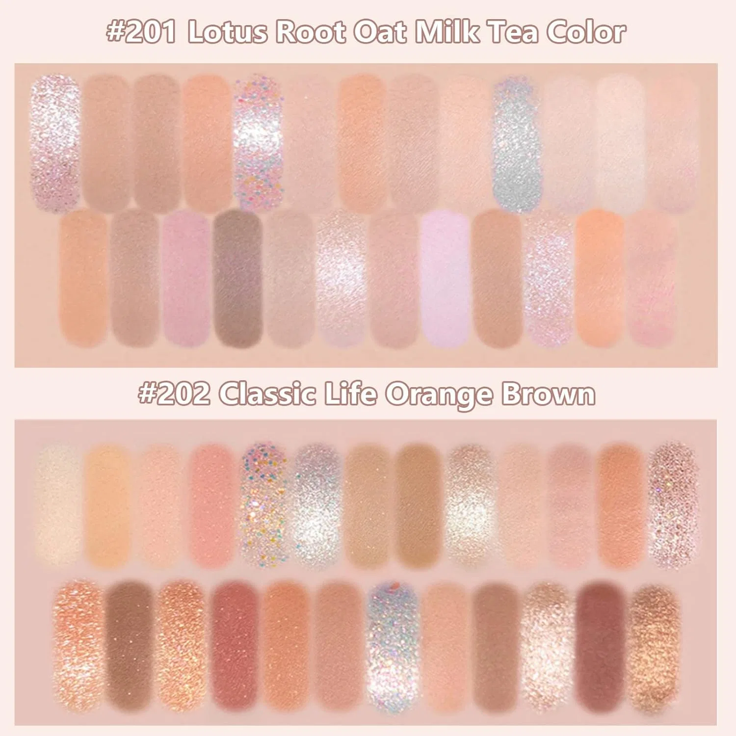 Палетка теней 25 цветов Oatmeal Milk Tea Glitter Pearl, Generic — фото 4