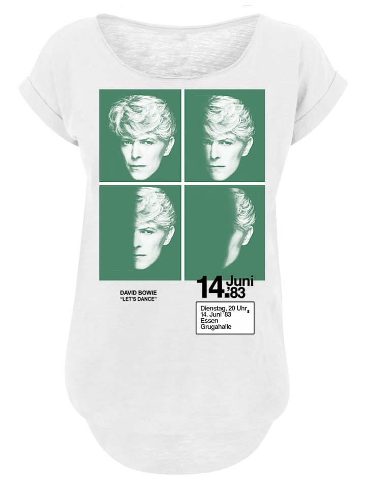 

Футболка с длинными рукавами и плакатом Дэвида Боуи 1983 года, белая F4NT4STIC, Белый, Футболка с длинными рукавами и плакатом Дэвида Боуи 1983 года, белая F4NT4STIC