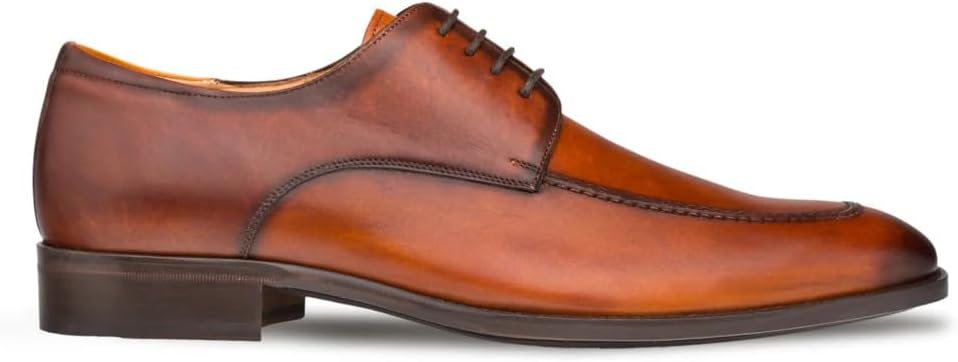 Mezlan Coventry Apron Derby - мужские дерби из итальянской телячьей кожи с ручной отделкой, стелькой из пены с эффектом памяти и подошвой из кожи/резины - ручная работа в Испании — фото 2
