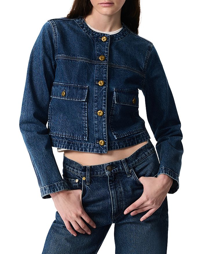 

Куртка без воротника Drew rag & bone, синий