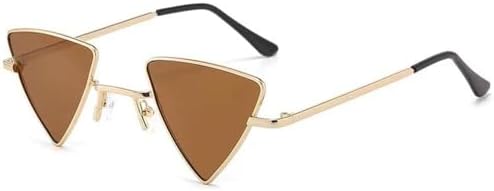 

Винтажные маленькие круглые солнцезащитные очки 2027 года для женщин и мужчин, ретро-очки в металлическом корпусе, защита от УФ-излучения UV400, панк-очки MTZJH, A-gold-tea