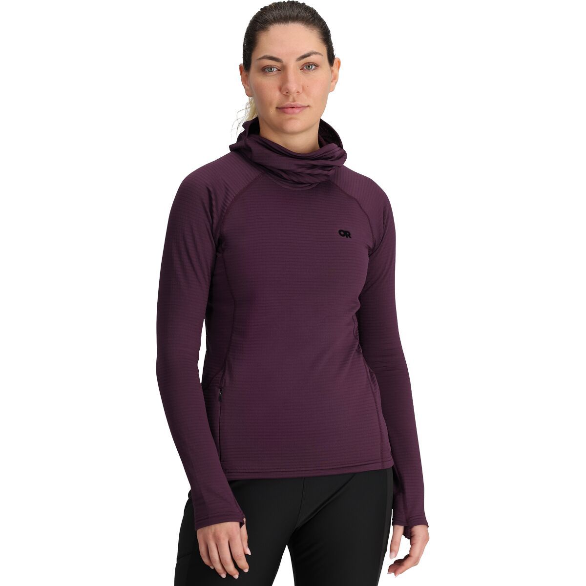 

Водолазка с капюшоном из флиса Vigor grid Outdoor Research, цвет amethyst