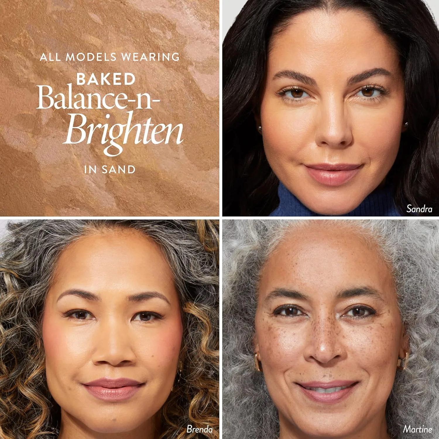 Набор Fast Face от LAURA GELLER NEW YORK: тональная пудра Baked Balance-n-Brighten, Sand + румяна Baked Blush-n-Brighten, Pink Buttercream + кисть Airbrush Kabuki + скошенная кисть для румян, brown, pink — фото 2