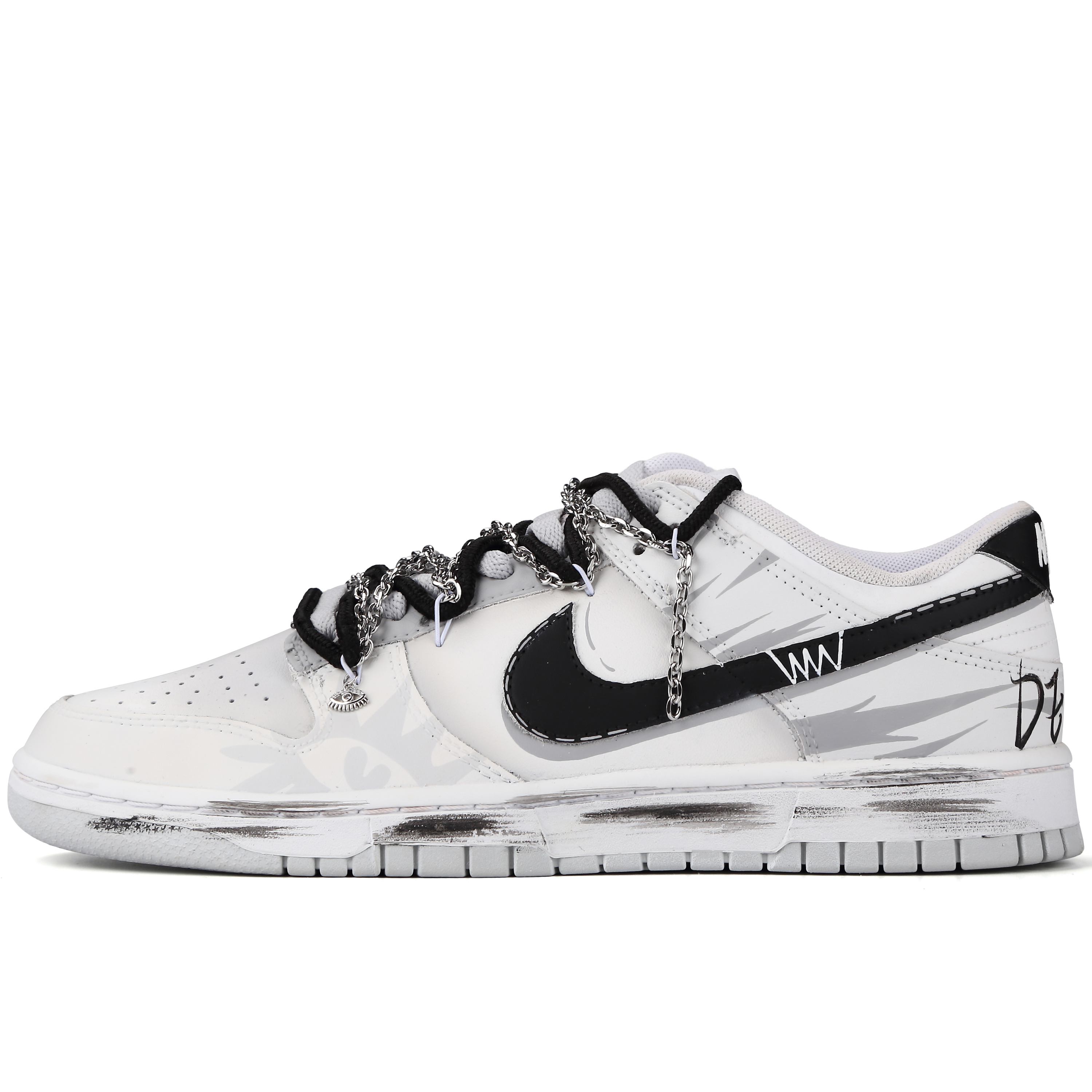 

Кроссовки Nike Dunk Skateboarding Shoes Men Low-top, светло-серый