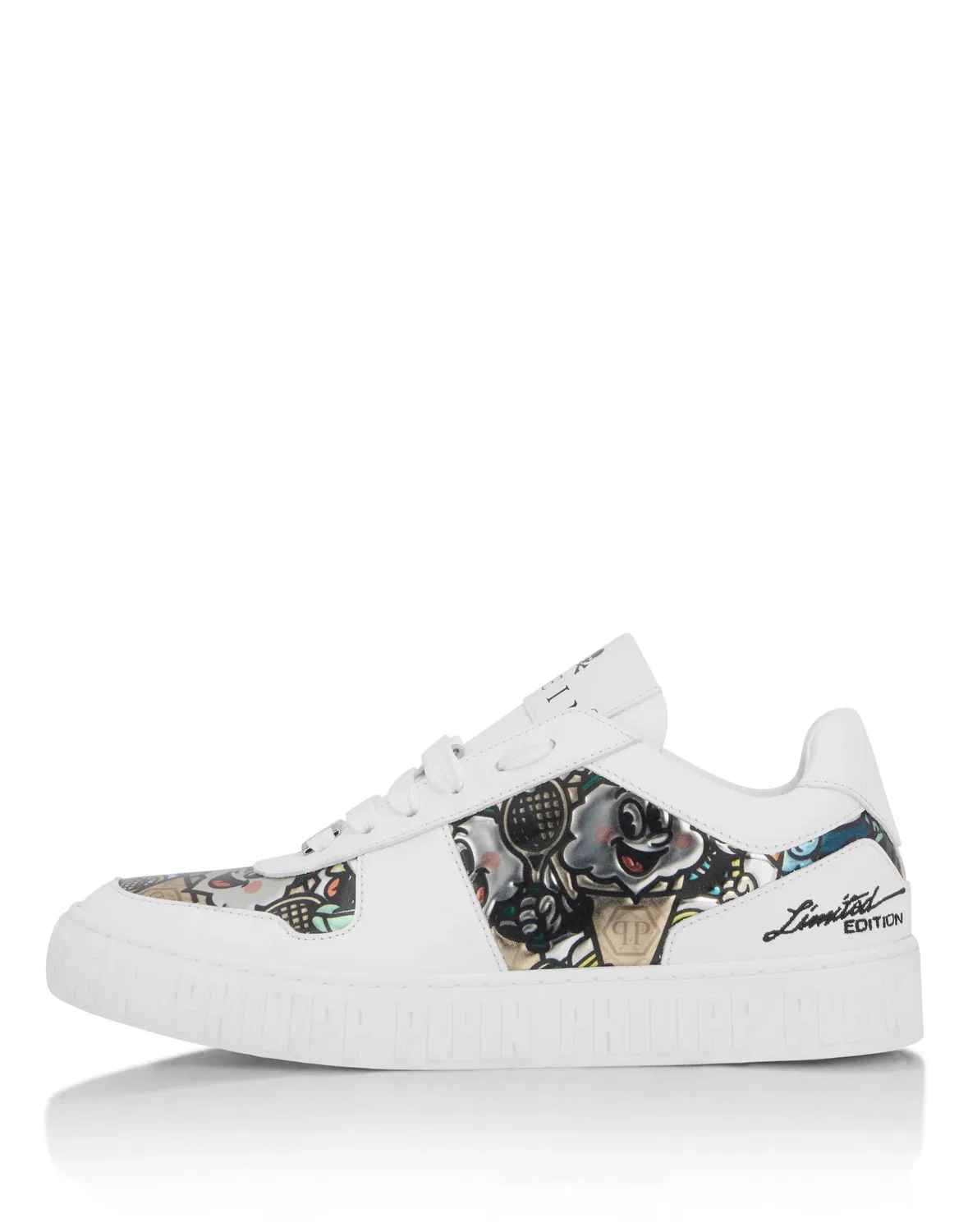 Низкие кроссовки, 3D-мороженое PHILIPP PLEIN, белый — фото 2