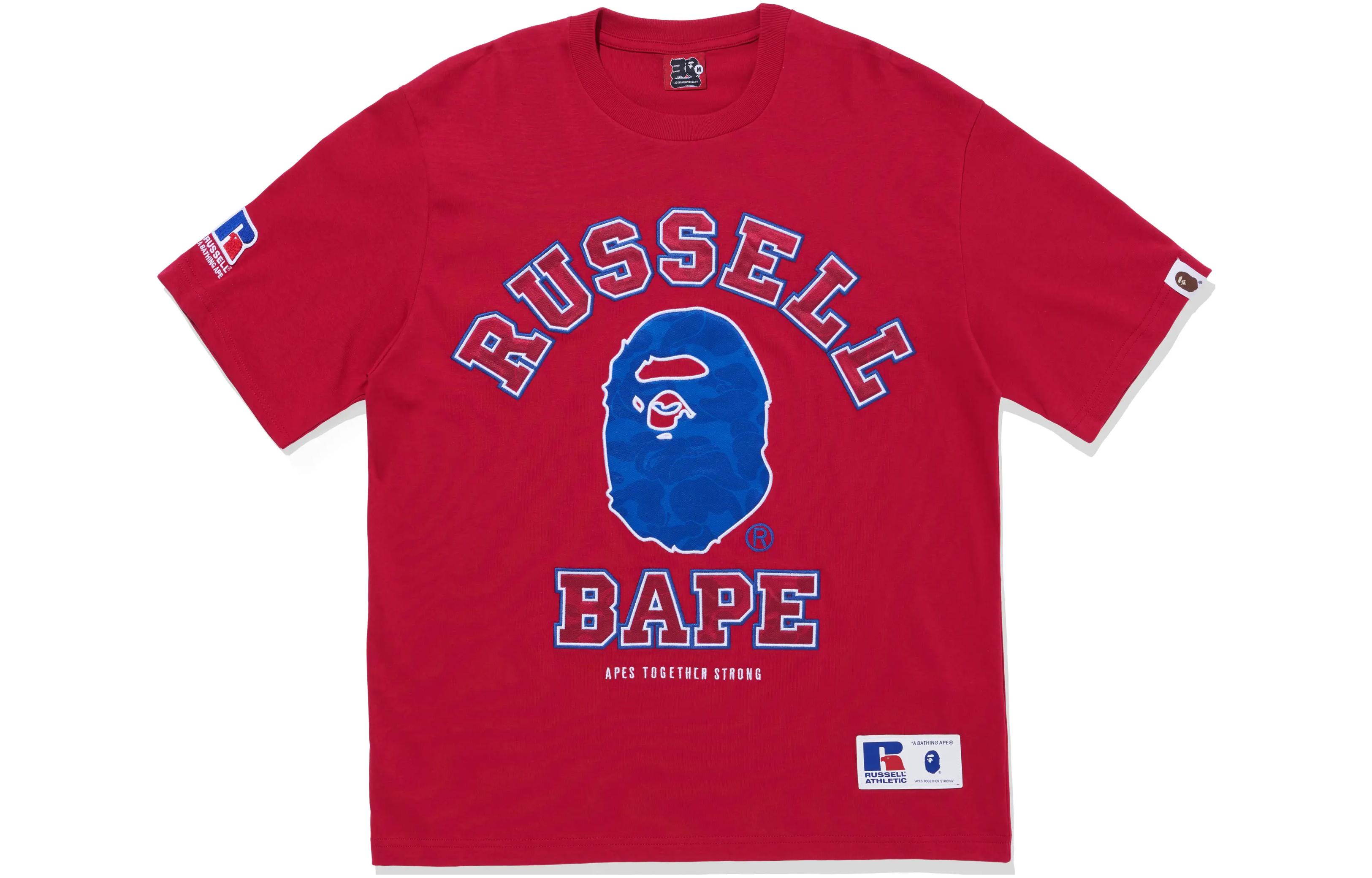 

Футболка BAPE X Russell A Bathing Ape, красный